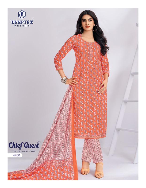 Deeptex chief guest vol-44 two top cotton dress material wholesale pune